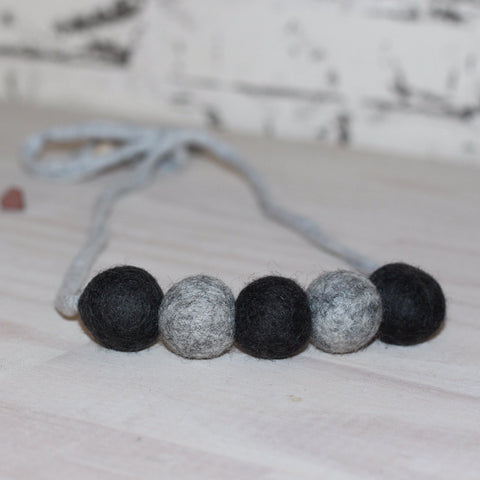 Felt Ball Necklace - The Rock Chick  Winston + Grace