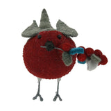 Teal Berry Standing Robin -  Large