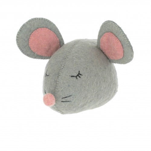 Fiona Walker Felt Animal Head - The Sleepy Mouse (Mini)